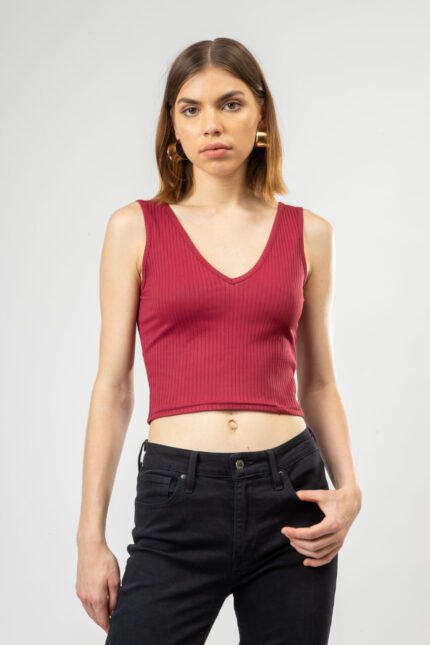V-Neck Spaghetti Strap Crop Top for Women